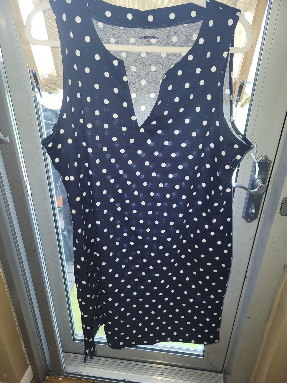 LANDS END, Lot Of 2- Blue and White Summer Printed Tee-Shirt Dresses SZ LG - Picture 7 of 7